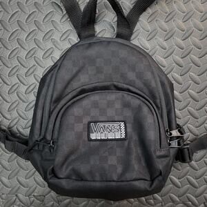 Vans Mini Backpack Black Checkerboard Adjustable Straps
